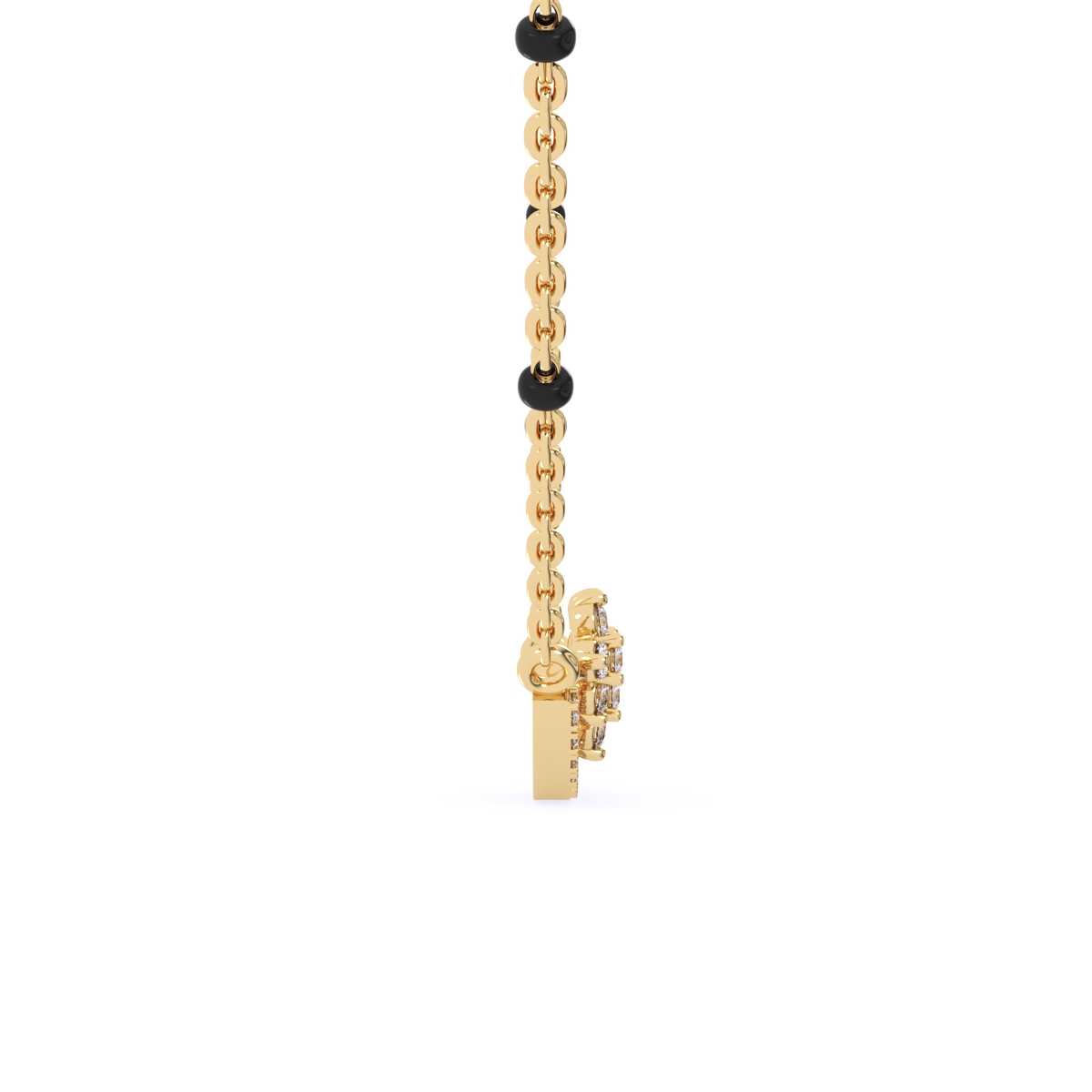 Blossom Flower Round Diamond Mangalsutra